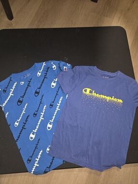 Champion Kids' Blue Logo Tee - Short Sleeve